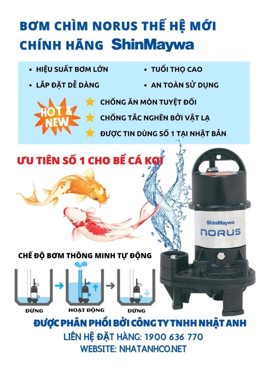 bơm hồ cá Norus