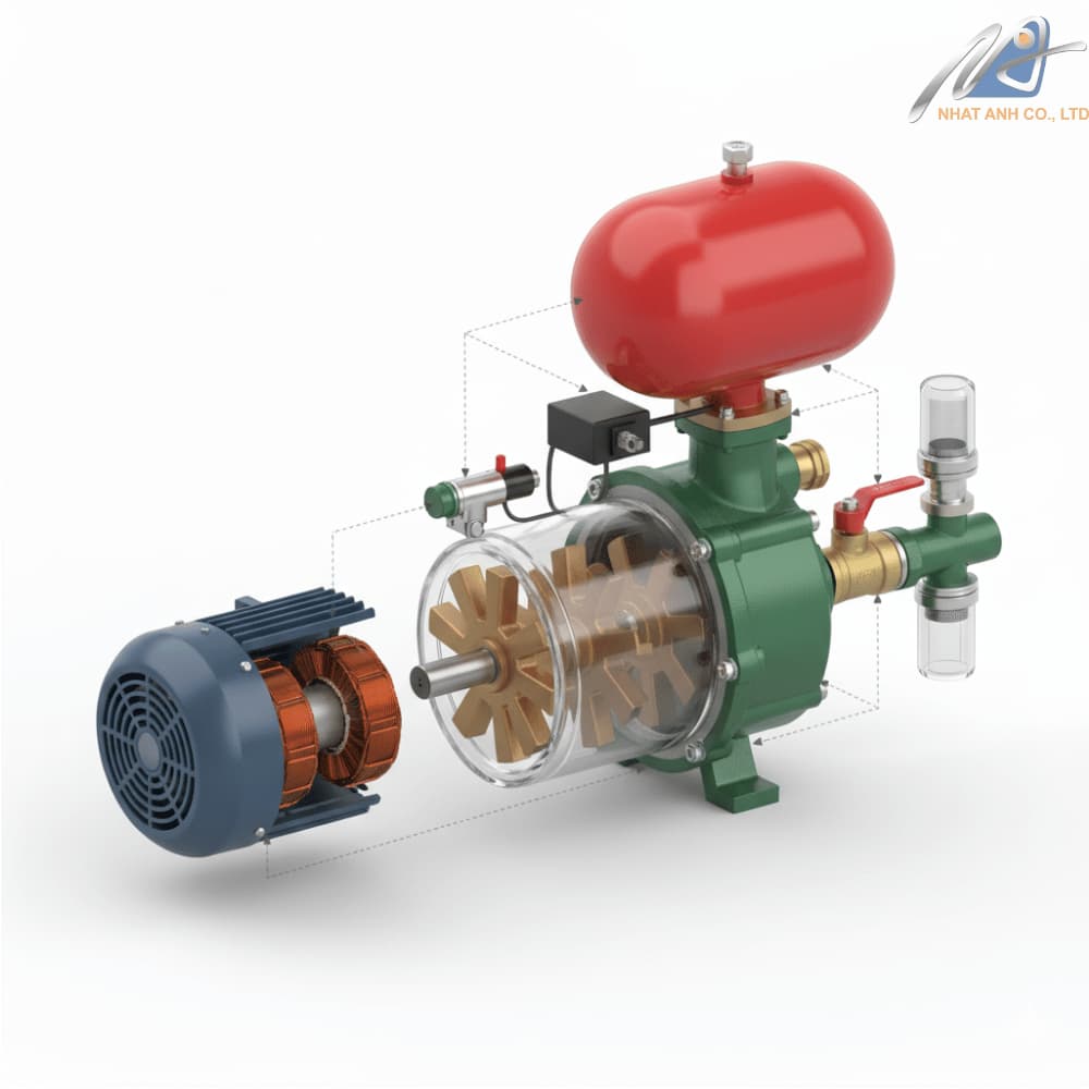 cấu tạo máy bơm tăng áp