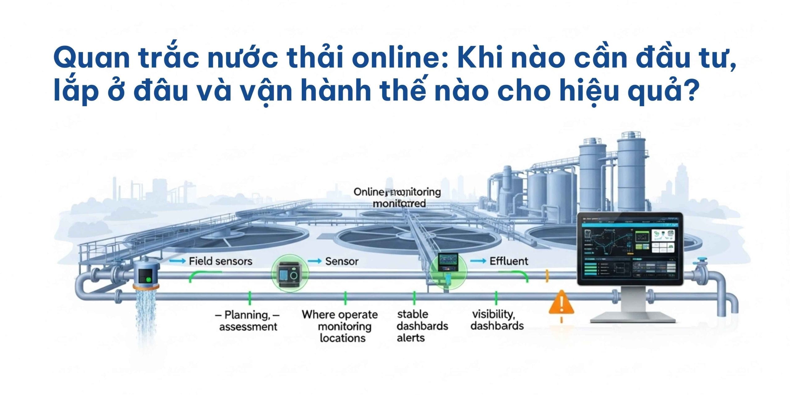 Hệ thống quan trắc nước thải online theo dõi chất lượng nước theo thời gian thực