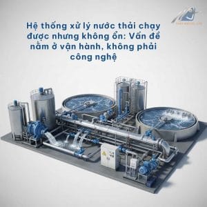 Hệ thống xử lý nước thải công nghiệp chạy được nhưng không ổn định trong vận hành thực tế