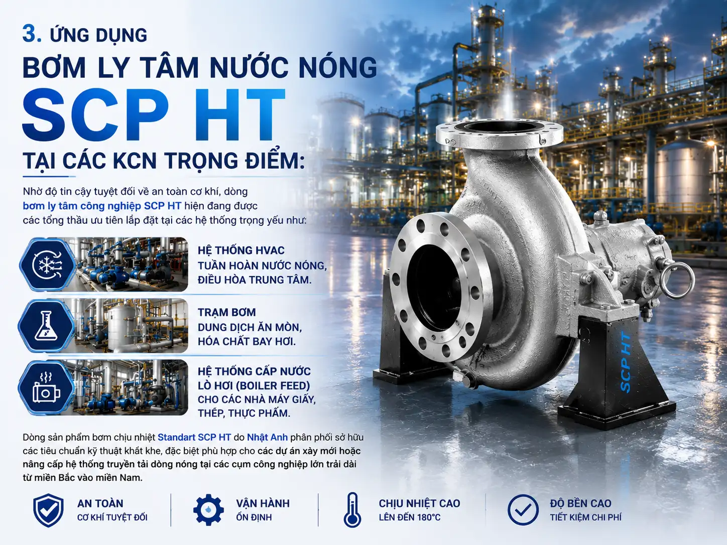 Bơm SCP HT bơm nước nóng